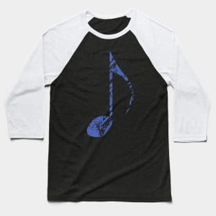 Cool Grunge Music Note - Blue Baseball T-Shirt